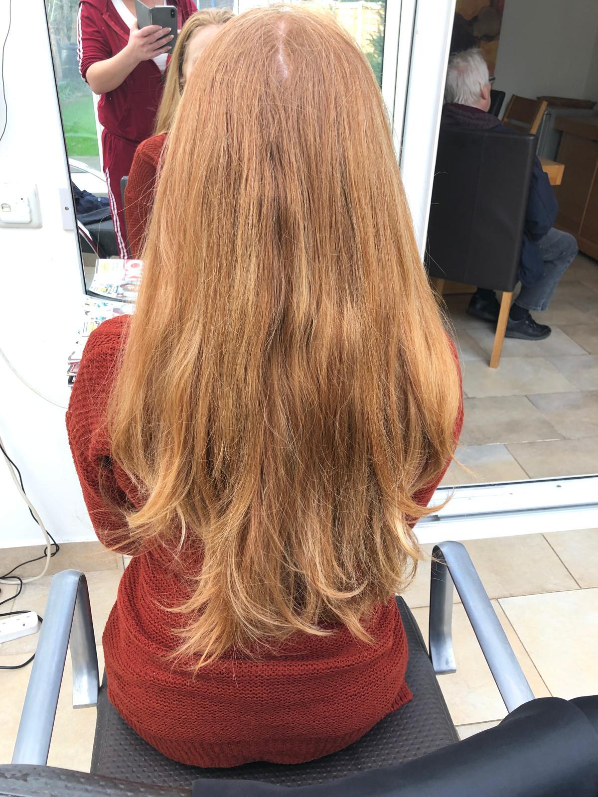 Long & Heavy to Bouncy Layered Cut — before by Laura Astley