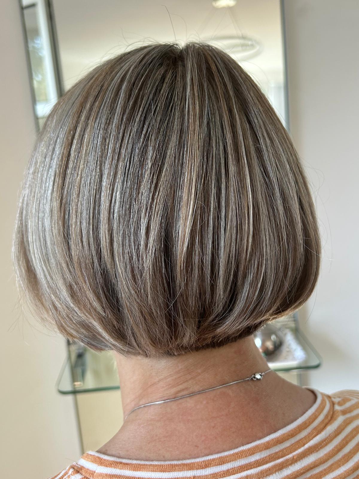 Longer Bob to Sculpted Blonde Bob — after by Laura Astley