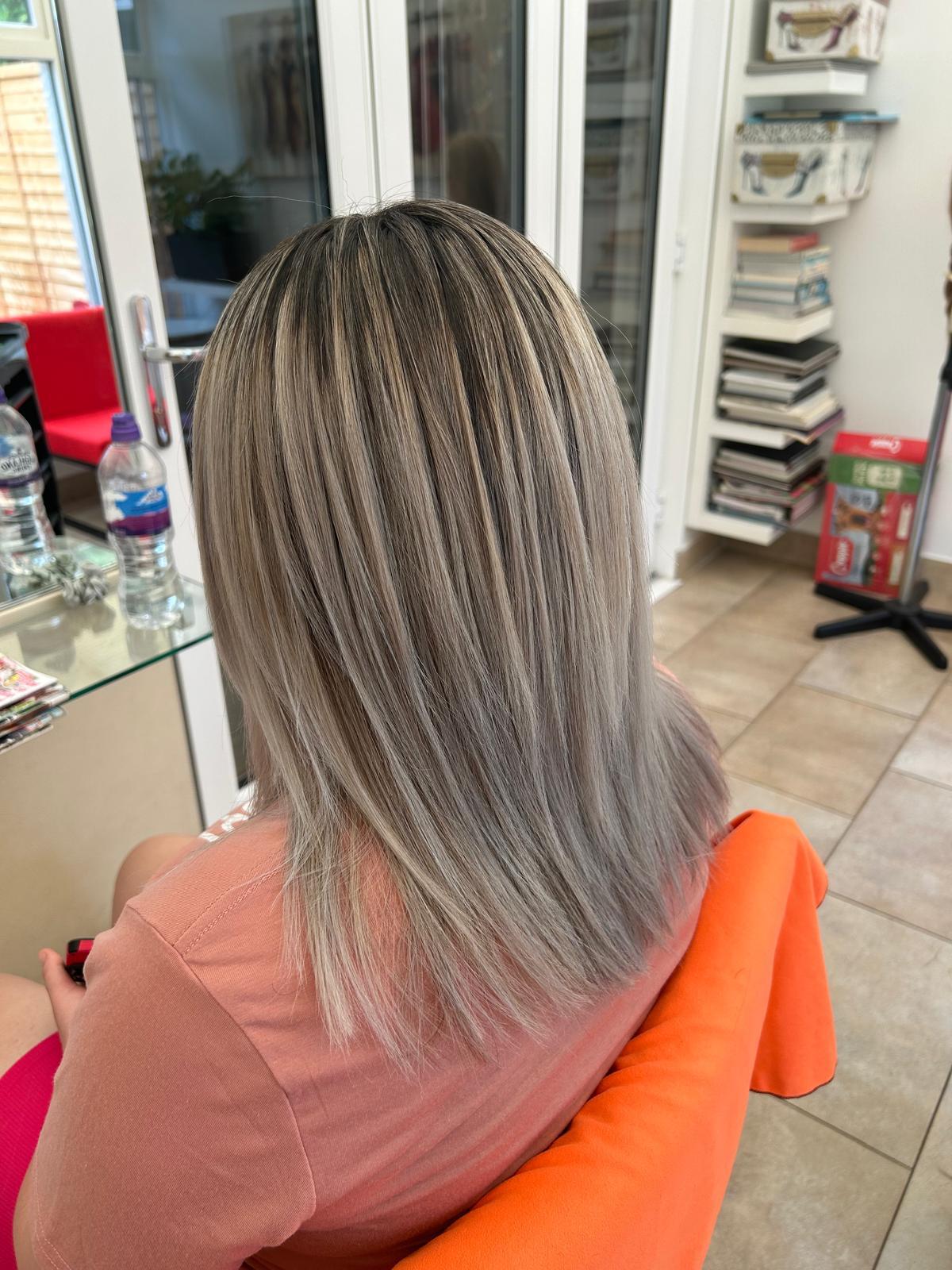 Brassy, Dry Ends to Cool Silver Blonde — after by Laura Astley